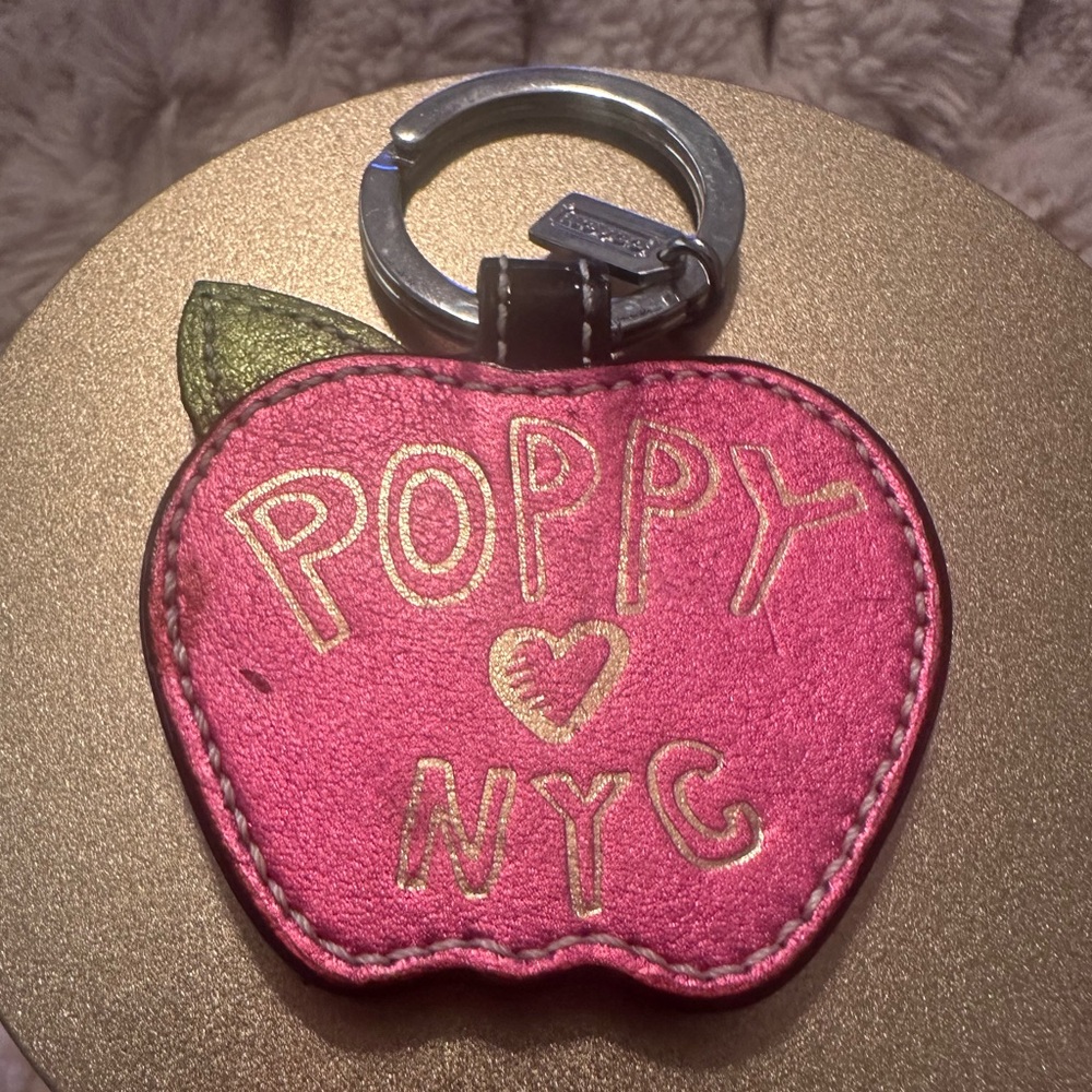 Authentic Coach Vintage Pink Big Apple New York Skyline Keychain! LE - Picture 6 of 8